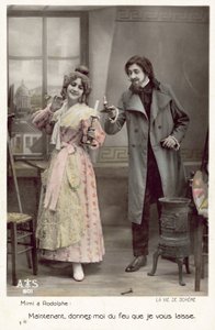 Scen från La Vie De Boheme (färgfoto) av French Photographer