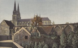 Sees, Cathedral, Ensemble S och rester av klostret av French Photographer