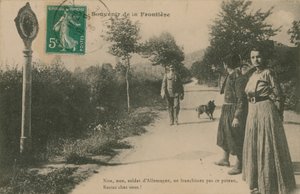 Souvenir från den fransk-tyska gränsen. Vykort skickat 1913. av French Photographer