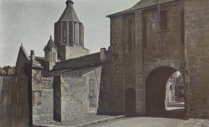 Surgeres, stadsporten och kyrktornet av French Photographer