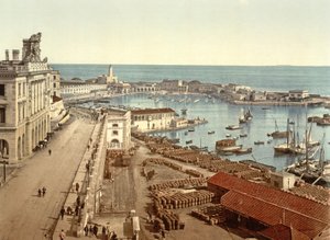 Hamnen i Alger, pub. c.1900 av French Photographer