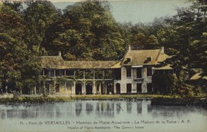 Drottningens hus, Hamlet of Marie Antoinette, Versailles (färgfoto) av French Photographer