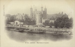 Towern i London och Themsen av French Photographer