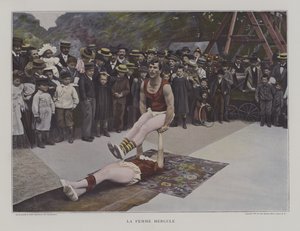 Den kvinnliga Hercules (färgfoto) av French Photographer