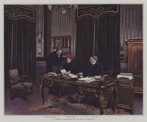 Kontoret för direktören för Theatre du Vaudeville, Paris (färgfoto) av French Photographer