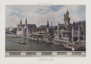 Seines högra strand under Exposition Universelle 1900, Paris (färgfoto) av French Photographer