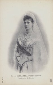 Tsarina Alexandra av Ryssland (s/v foto) av French Photographer