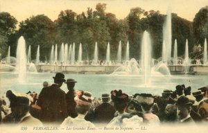 Versailles, Det stora vattnet, Neptunusbassängen av French Photographer