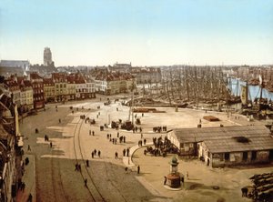 Utsikt över Dunkirk Port, 1890-1900 av French Photographer