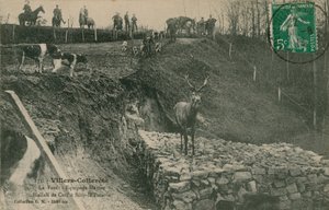 Villers-Cotterets. La Foret - Crew Menier Hallali de Cerf i silly-la-Poterie. Vykort skickat 1913. av French Photographer