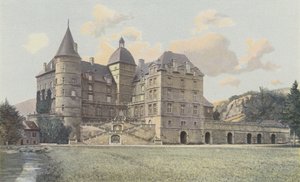 Vizille, Chateau de Lesdiguieres, utsikt över parken av French Photographer