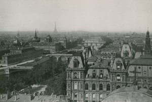Utsikt över de sju broarna från Saint-Gervais, Utsikt från St Gervas, de sju broarna (fotogravyr) av French Photographer