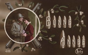 WW1 franskt nyårskort av French Photographer