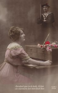 Medan du slåss viskar jag ditt namn (tonad bild) av French Photographer