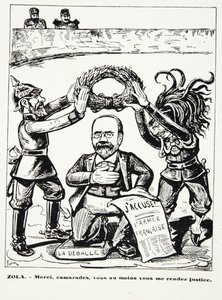 Zola - Tack, kamrater, ni gör mig åtminstone rättvisa, från Histoire de la Troisieme Republique, Vol. I, Politisk historia, utg. 1933 (litho) av French Photographer