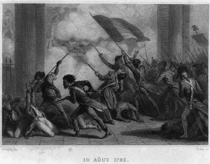 10 augusti 1792 (Kungligheternas fall) - i "" Franska revolutionen"" av Thiers. 1800-talet av French School
