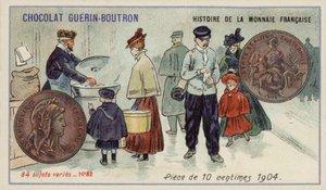 10 centimes stycke av French School