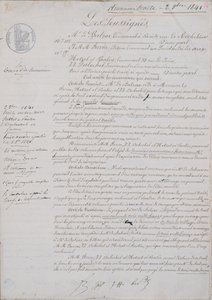 2:a kontraktsdokumentet avseende La Comedie Humaine mellan Honore de Balzac (1799-1850) och Hetzel, Paulin, Dubochet och utgivaren Charles Furne, 2 oktober 1841 av French School