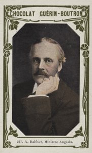 Till Balfour, engelsk minister (färgad bild) av French School
