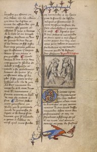 En strid mellan Wankelin de Ferreres och Hugo de Montfort, ca 1400-15 (tempera och bladguld på pergament) av French School
