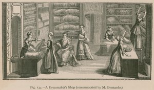 A Dressmakers Shop (kommunicerad av M. Bonnardot) av French School