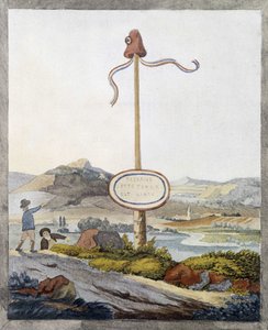 En fransk gräns vid tiden för revolutionen 1789: "Passagerare, detta land är fritt"" av French School