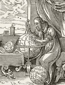 En tysk astronom och kosmograf, från vetenskap och litteratur under medeltiden av Paul Lacroix (1806-84) publicerad London 1878 av French School