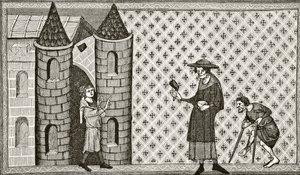 A Leper House, från "Science and Literature in the Middle Ages" av Paul Lacroix (1806-84) publicerad London 1878 av French School