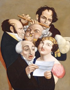 En musikgrupp, ca 1830 av French School