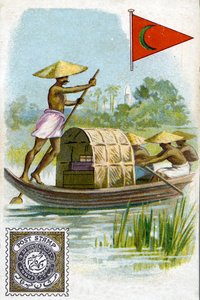 A Postman in the Deccan Plateau of India, sent 1800-tal av French School