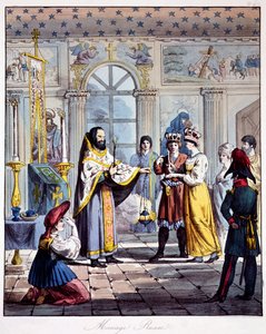 Ett rysk-ortodoxt äktenskap, tidigt 1800-tal av French School