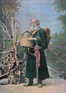 En rysk pilgrim, tidigt 1900-tal (efter ett färgfoto) av French School