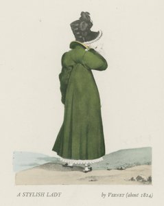 En stilfull dam (cirka 1814) av French School