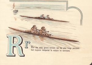 S: Vattenråtta, stor roddare, på de längsta sträckorna Vet alltid hur man vinner tävlingen av French School