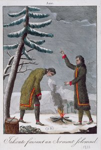 En Yakut-man som avlägger en högtidlig ed, 1811 av French School