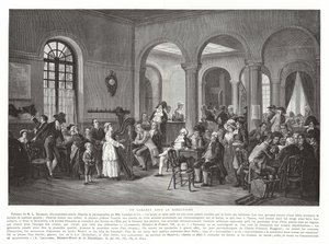 En kabaré under katalogen, Franska revolutionen, 1795-1799 av French School