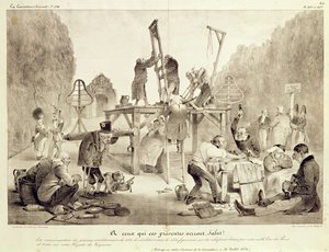 Salut!, plåt 406 och 407, nr 194, La Caricature, tryckt av Delaunois av French School