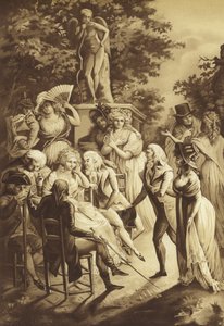 En konferens av Madame de Stael av French School
