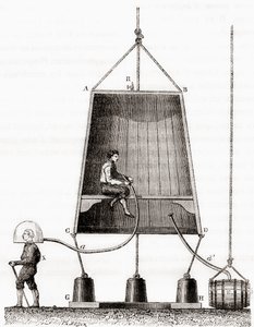 En dykklocka byggd av Halley 1691, från 