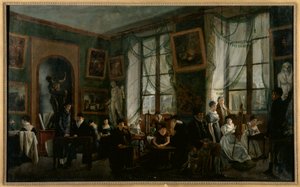 En kvinnlig tecknarkurs, ca 1810, ca 1810 (olja på duk) av French School