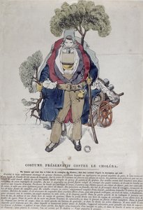 En man skyddad mot kolera, ca 1831 av French School