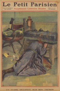 En snålhet avhuggen av sin skatt (färg litho) av French School