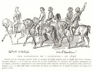 En patrull av patrioter, Frankrike, 1848 av French School