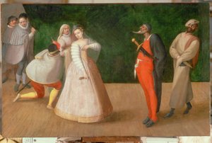 En föreställning av Commedia dell