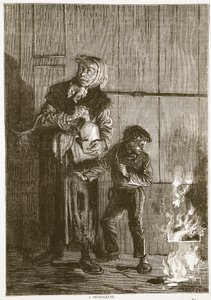 En petroleuse, april 1871, illustration från Cassells historia om kriget mellan Frankrike och Tyskland, 1870-1871 av French School