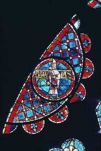 En profet, detalj från norrrosfönstret, ca 1223 av French School