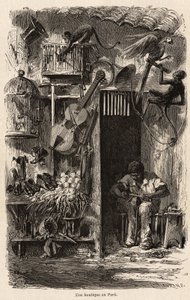 En butik vid Para, illustration för Mr.Biards resa till Brasilien 1858-1859. Gravyr i ”” Le tour du monde”” 1861. Selvas samling. av French School