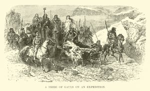 Ein Stamm der Gallier auf einem Feldzug von French School