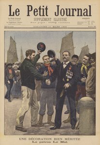 En välförtjänt dekoration (färg litho) av French School