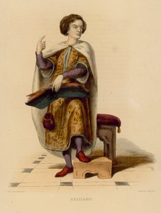 Abayard (färgad gravyr) av French School